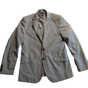 H&M Gray Cotton Suit Coat Blazer Jacket 42 R